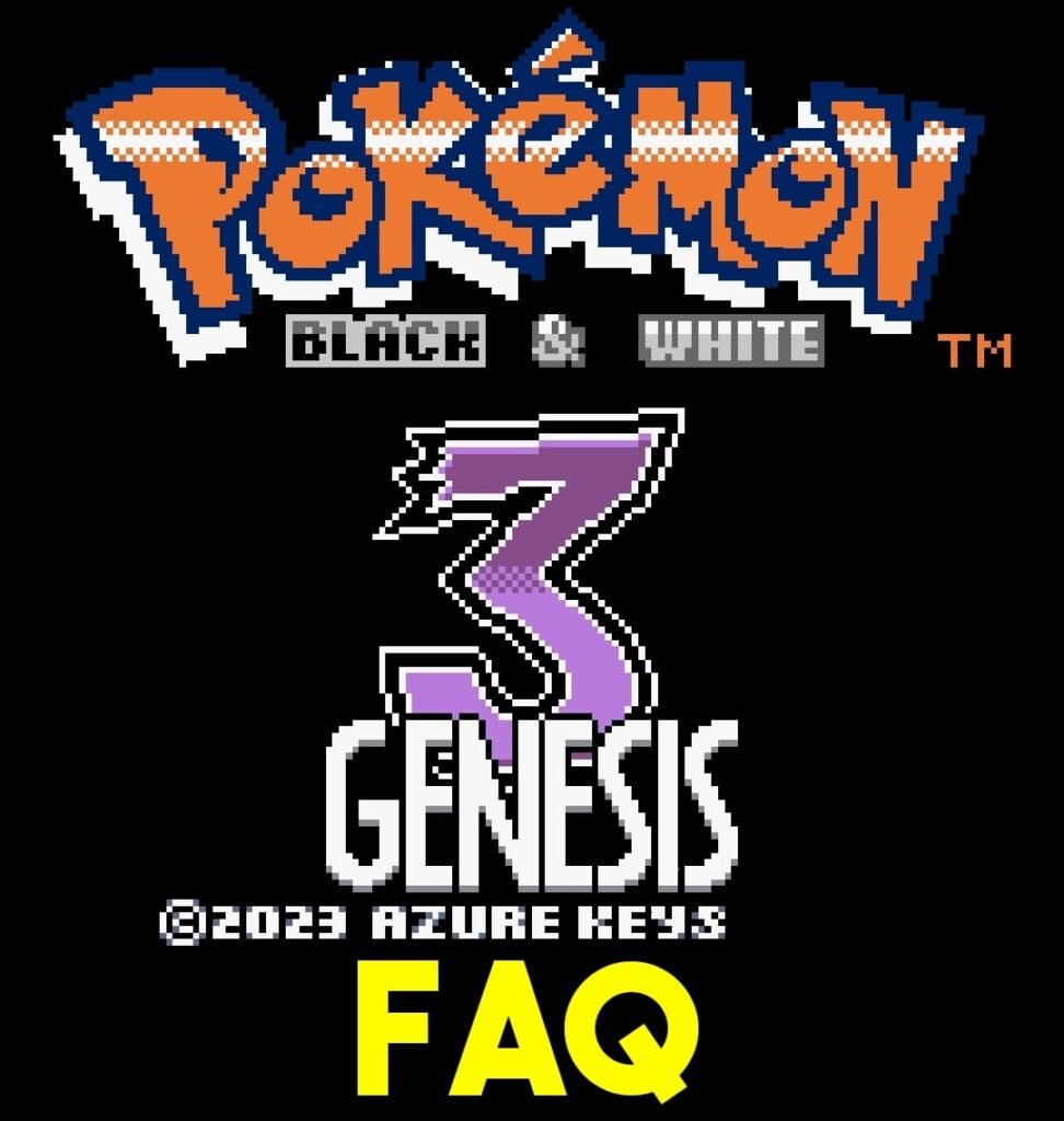 Pokemon Black and White 3 Genesis FAQ