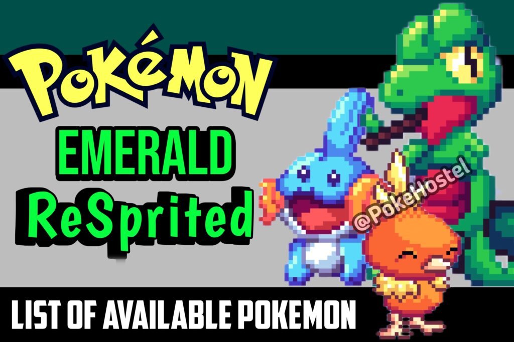 Pokemon Emerald ReSprited List of Available Pokemon